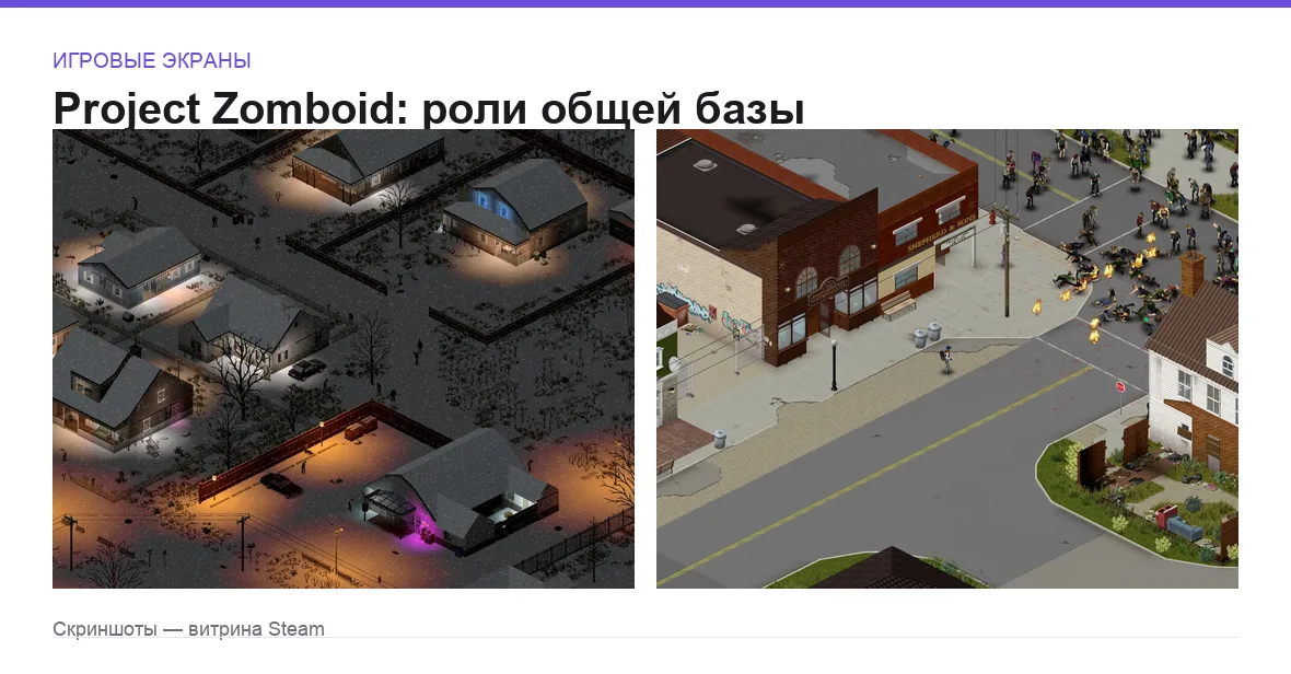 ProjectZomboid — игровые экраны