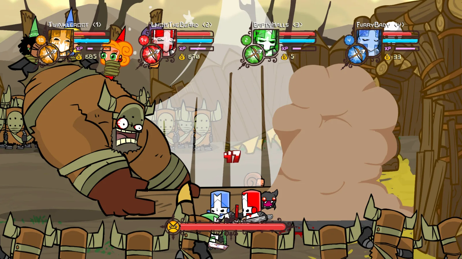 CastleCrashers — игровой экран