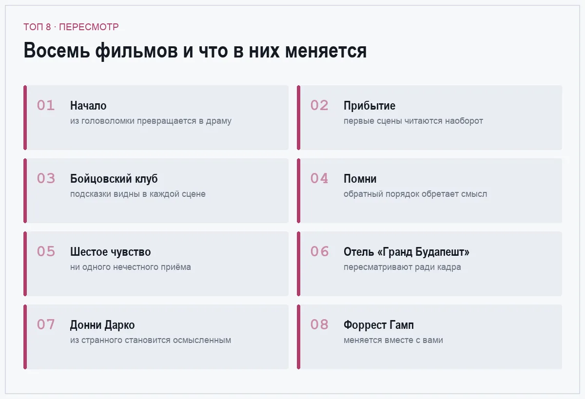 Список восьми фильмов, которые стоит пересмотреть