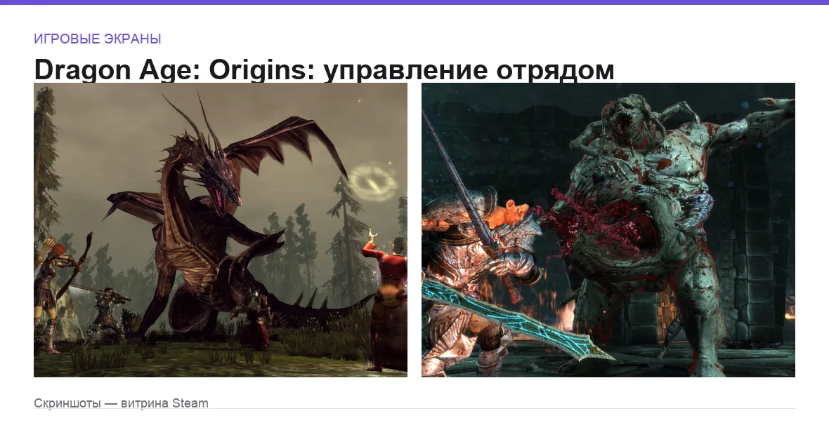 DragonAgeOrigins — игровые экраны
