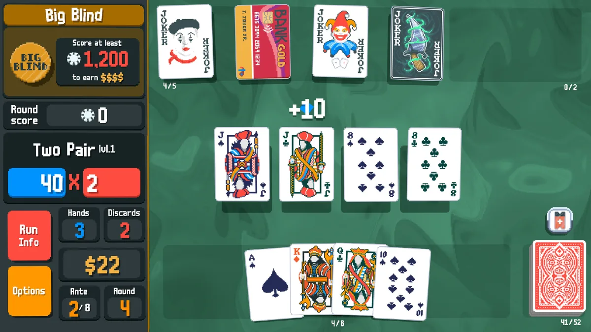 Balatro — игровой экран