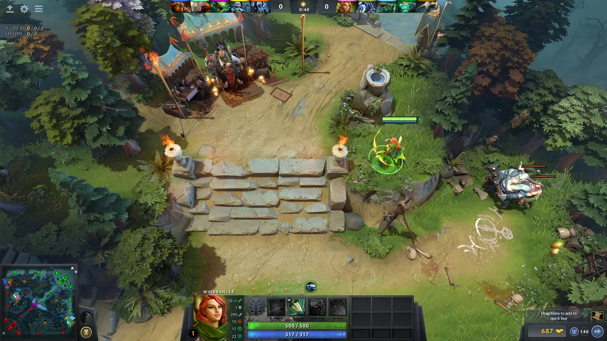 Dota 2 — игровой экран