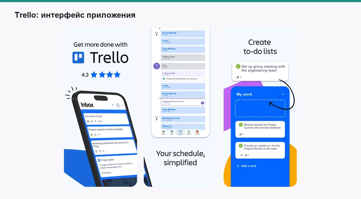 Trello — экраны приложения