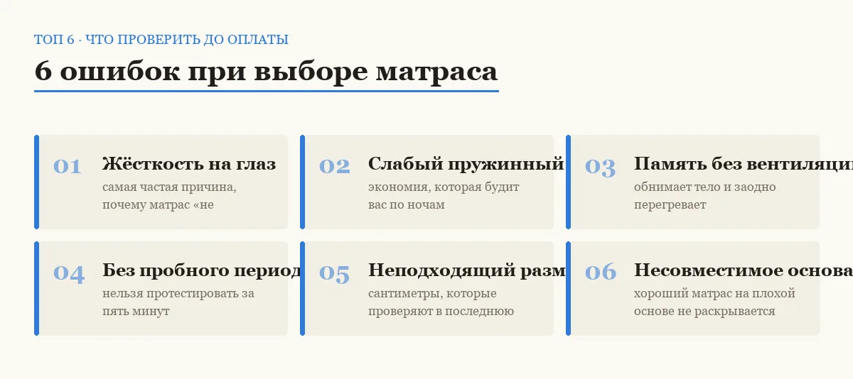 Плиточный постер: шесть ошибок при выборе матраса