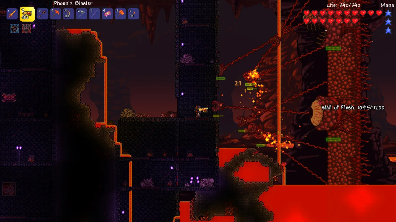 Terraria — игровой экран