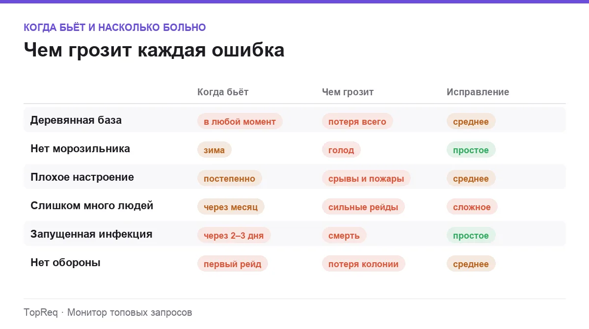 Инфографика: когда проявляется ошибка, чем грозит и как сложно исправить