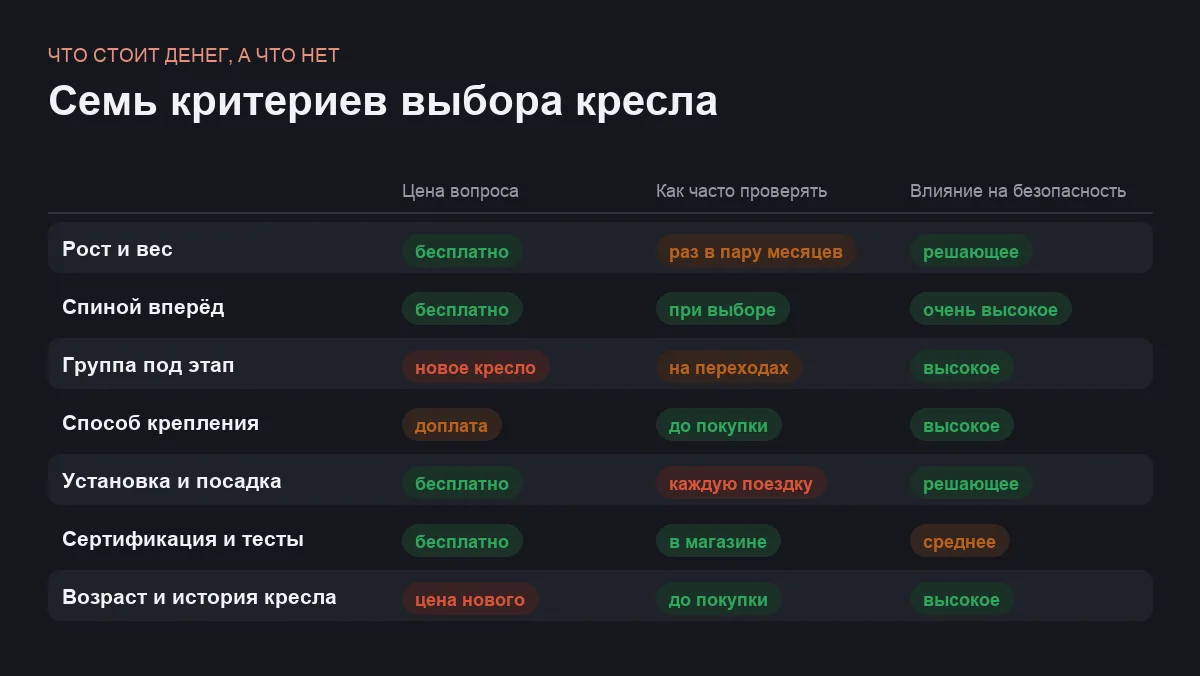 Инфографика: цена вопроса, частота проверки и влияние на безопасность по семи критериям