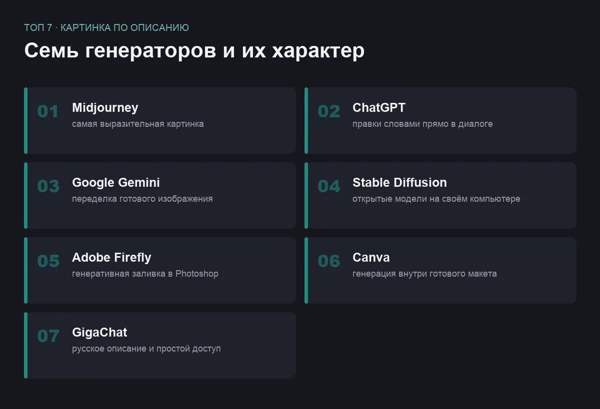 Список семи нейросетей для генерации изображений
