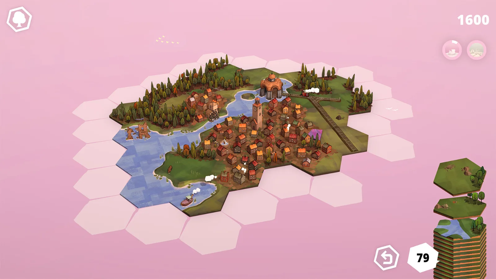 Dorfromantik — игровой экран