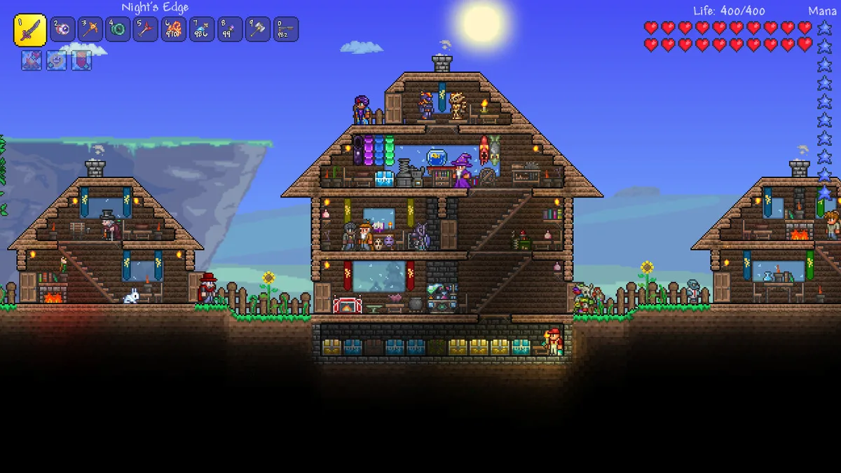 Terraria — игровой экран