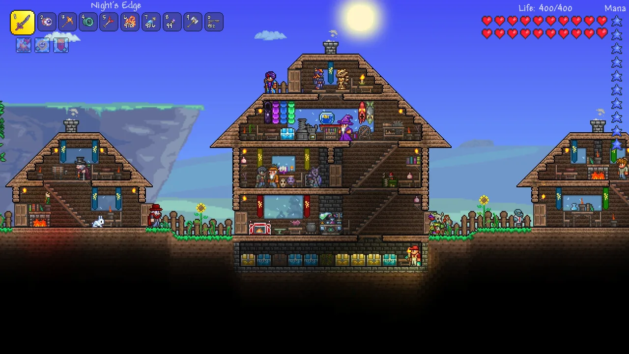 Terraria — игровой экран