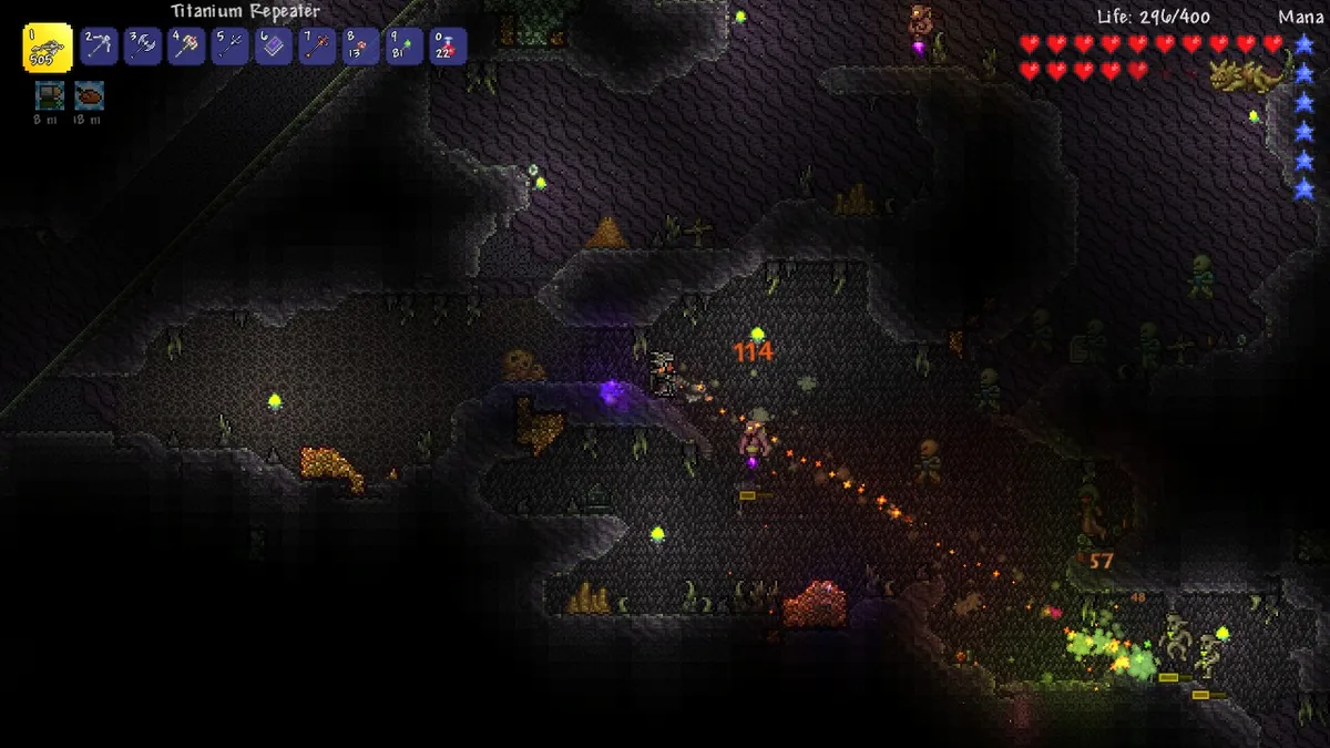 Terraria — игровой экран
