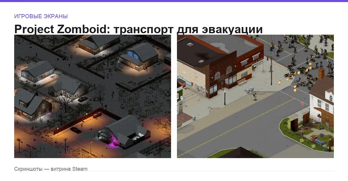 ProjectZomboid — игровые экраны