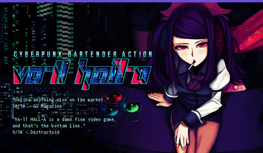 VA-11 Hall-A: Cyberpunk Bartender Action — витринное изображение