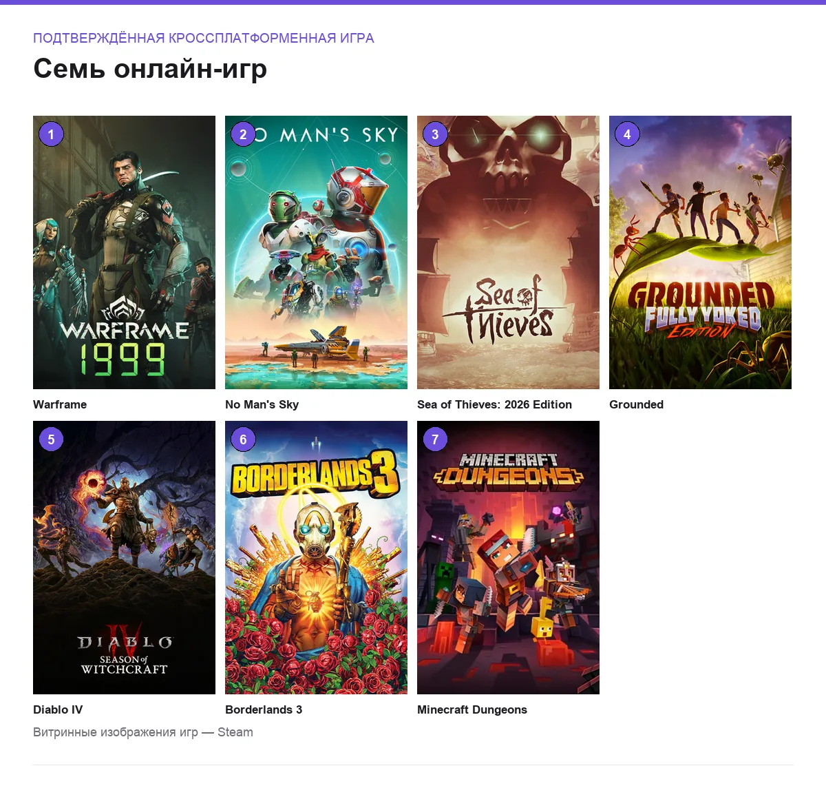Обложки семи онлайн-игр: подтверждённая кроссплатформенная игра